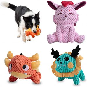 UNIWILAND Latest Squeaky Plush Dog Toys